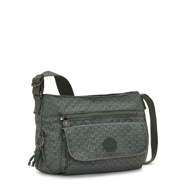 Kipling-Syro-Medium Crossbody-Sign Green Embosse-12482-F6C