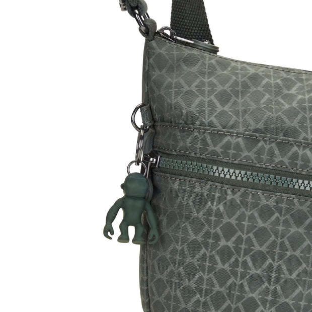 Kipling-Izellah-Medium Crossbody-Sign Green Embosse-12592-F6C