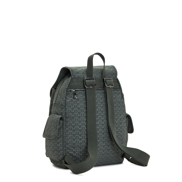 Kipling-City Pack S-Small Backpack-Sign Green Embosse-15641-F6C