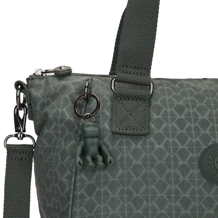 Kipling-Amiel-Medium Handbag (With Removable Shoulderstrap)-Sign Green Embosse-16616-F6C