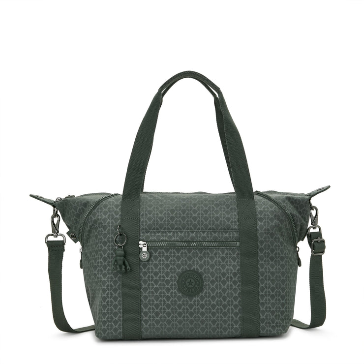 KIPLING-Art-Medium Tote-Sign Green Embosse-21091-F6C