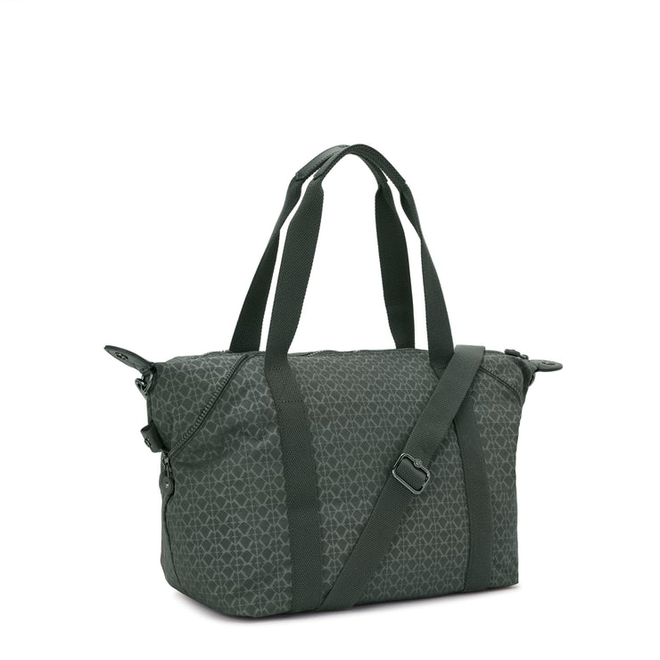 Kipling-Art-Medium Tote-Sign Green Embosse-21091-F6C