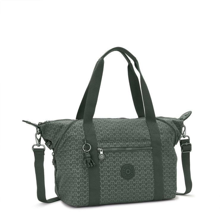 Kipling-Art-Medium Tote-Sign Green Embosse-21091-F6C