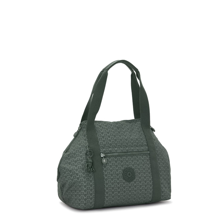 Kipling-Art-Medium Tote-Sign Green Embosse-21091-F6C