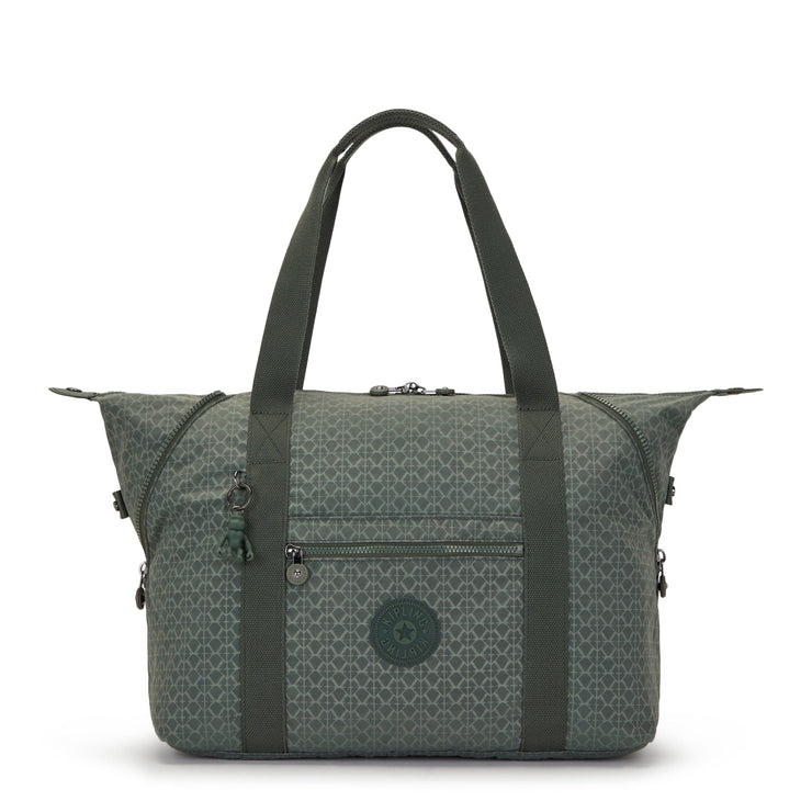 KIPLING-Art M-Large Tote-Sign Green Embosse-25748-F6C