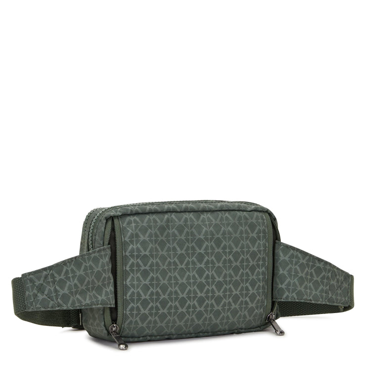 Kipling-Abanu Multi-Small Crossbody Convertible To Waistbag (With Removable Straps)-Sign Green Embosse-I3492-F6C