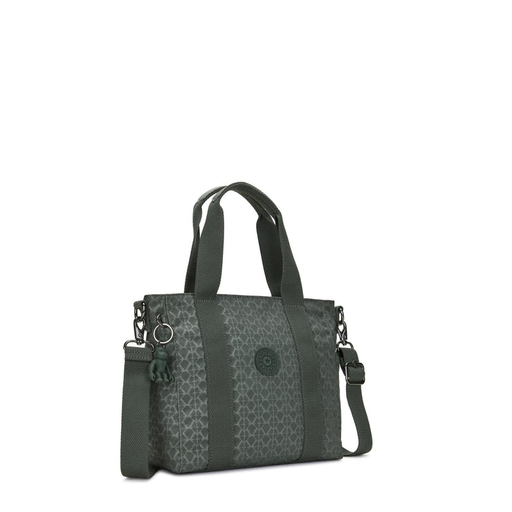 Kipling-Asseni Mini-Small Tote (With Removable Shoulderstrap)-Sign Green Embosse-I3572-F6C