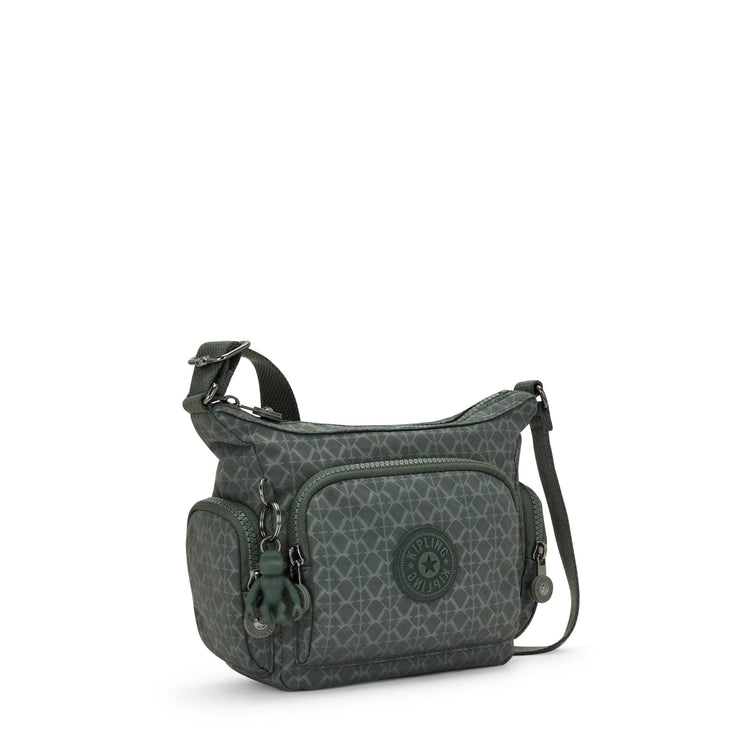 Kipling-Gabbie Mini-Small Crossbody-Sign Green Embosse-I3578-F6C