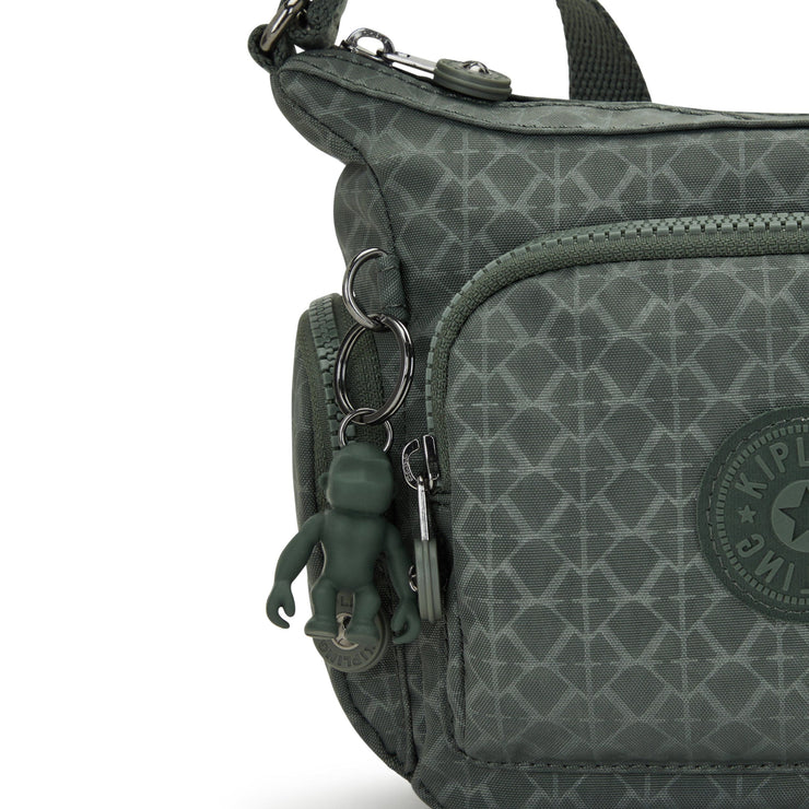 Kipling-Gabbie Mini-Small Crossbody-Sign Green Embosse-I3578-F6C