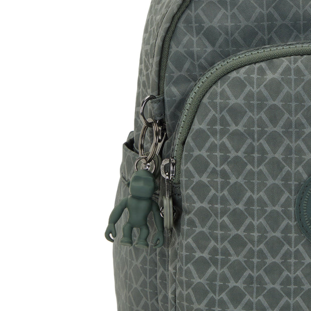 Kipling-Delia Mini-Small Backpack-Sign Green Embosse-I4966-F6C