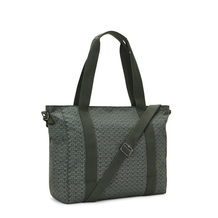 Kipling-Asseni-Large Tote (With Removable Shoulderstrap)-Sign Green Embosse-I5651-F6C