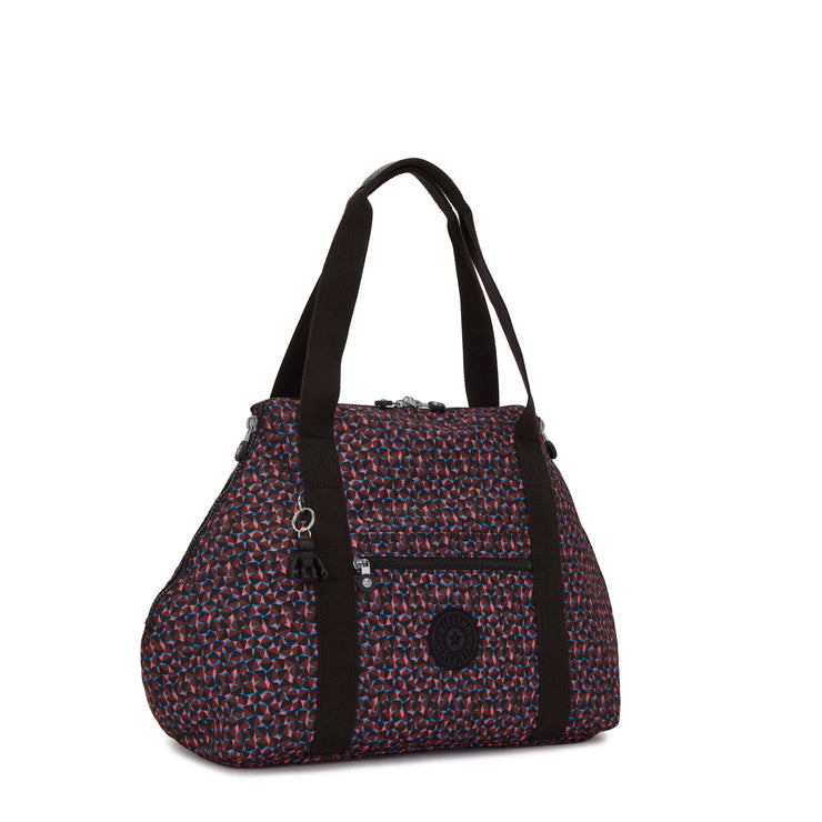 Kipling-Art M-Large Tote-Happy Squares-I6004-B3X