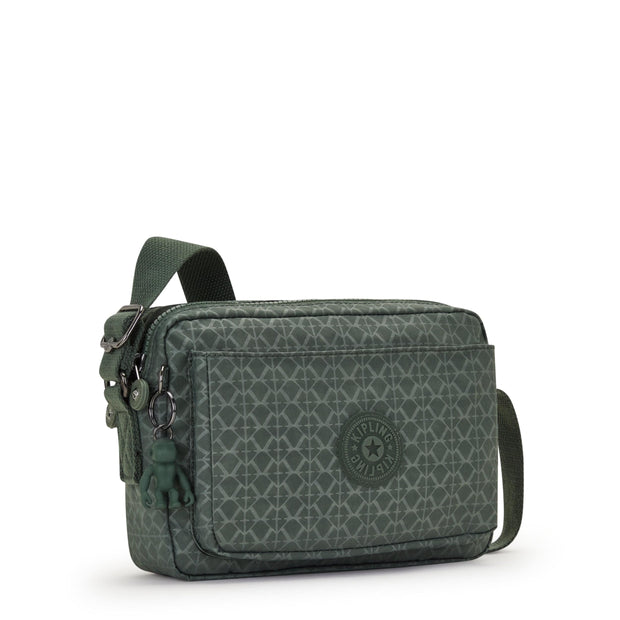 Kipling-Abanu M-Medium Crossbody-Sign Green Embosse-I6831-F6C