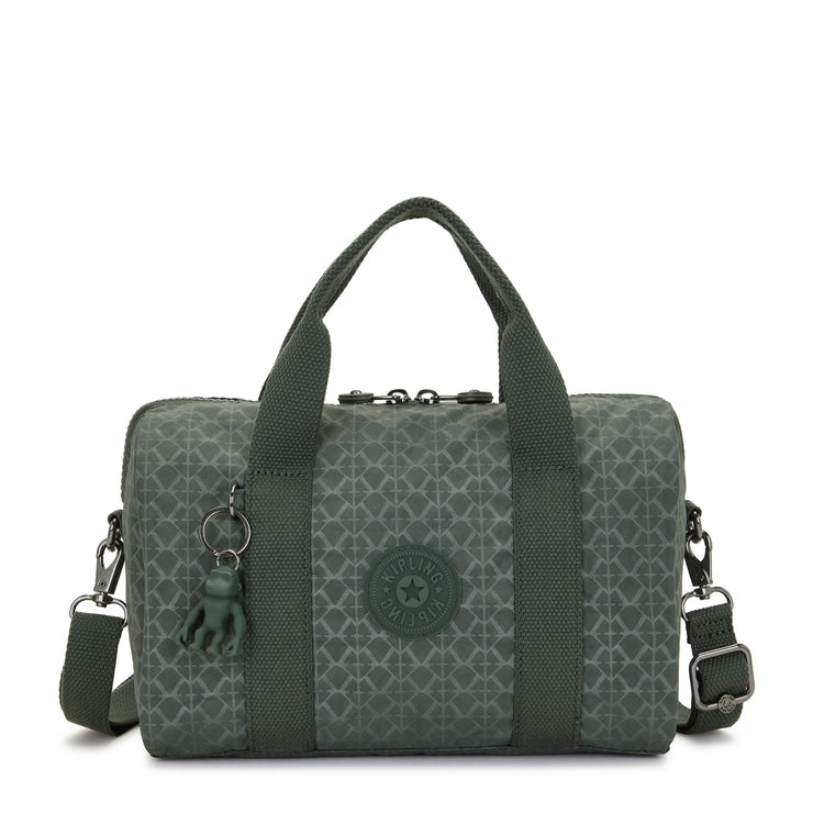 KIPLING-Bina M-Medium Handbag (With Detachable Shoulderstrap)-Sign Green Embosse-I7624-F6C