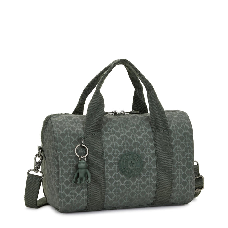 Kipling-Bina M-Medium Handbag (With Detachable Shoulderstrap)-Sign Green Embosse-I7624-F6C