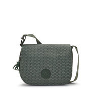 KIPLING-Loreen M-Crossbody-Sign Green Embosse-I7677-F6C