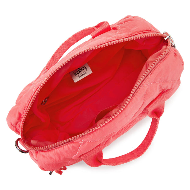 Kipling-Bina M-Medium Handbag (With Detachable Shoulderstrap)-Cosmic Pink Quilt-I7934-66U